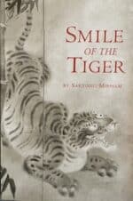 Elegant black and white painting of a tiger with intricate details, from the collection at Kalapa Media.